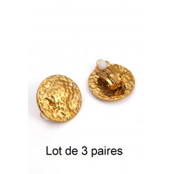 Tête de clip en Acier Rond2 Doré