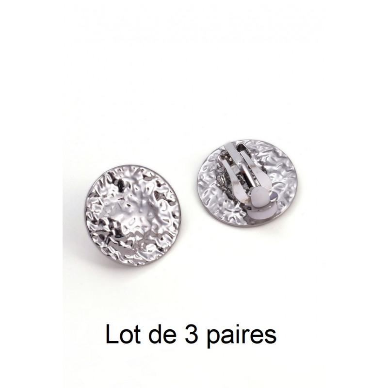 Tête de clip en Acier Rond2 Argenté