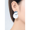 Steph - Boucle d'oreille tige blanche