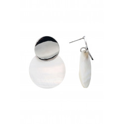 Steph - Boucle d'oreille tige blanche