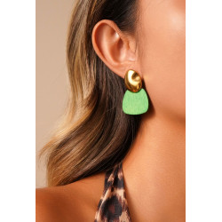 Yakaza - Boucle d'oreille tige Acier bleue