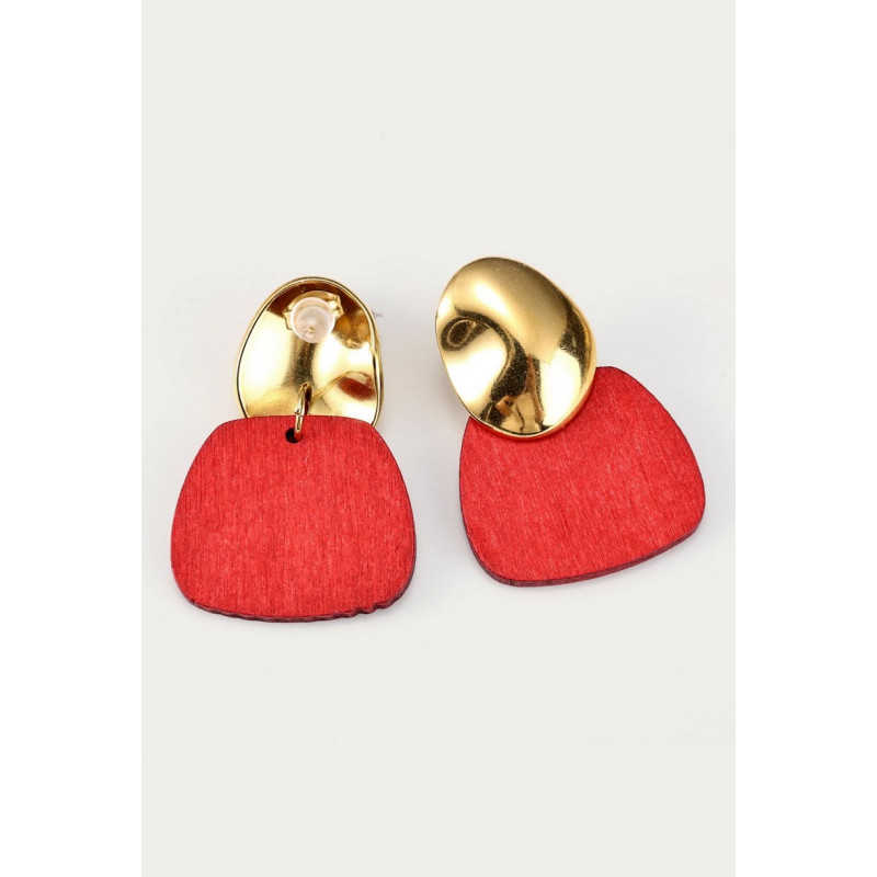 Yakaza - Boucle d'oreille tige Acier rouge
