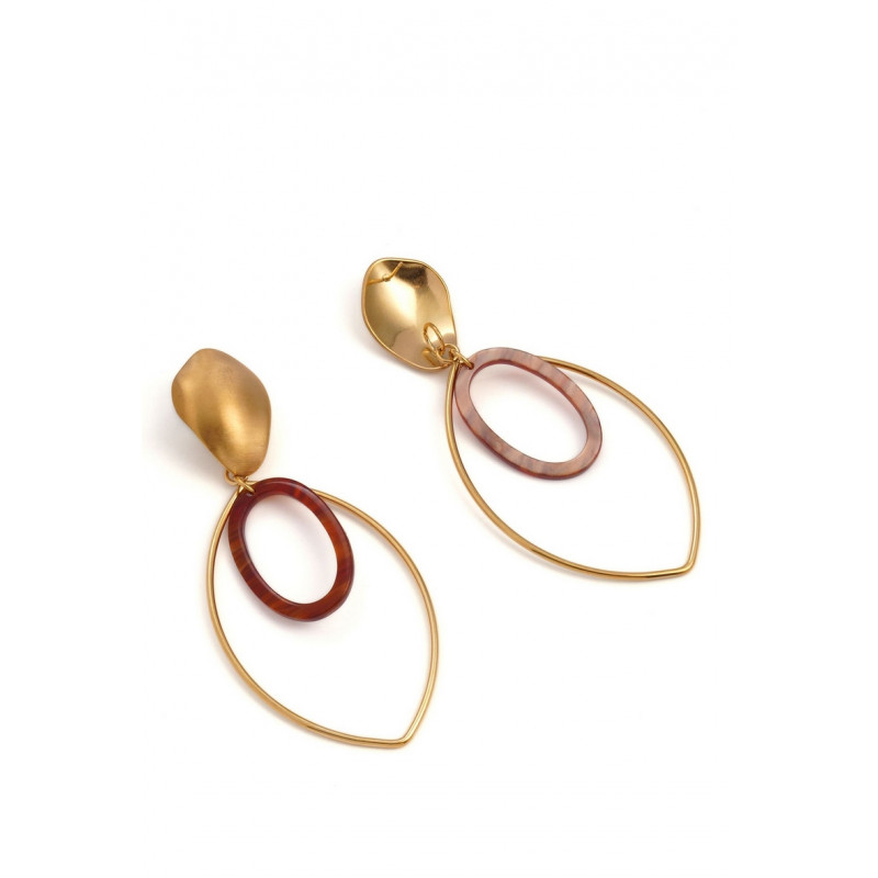YAMENIA - Boucle d'oreille tige Acier rouge