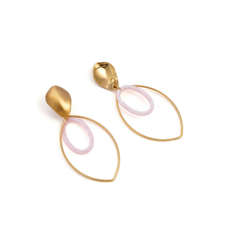 YAMENIA - Boucle d'oreille tige Acier rose