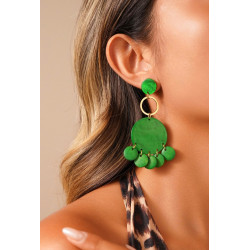 Yanbo - Boucle d'oreille tige Acier marron