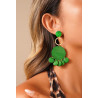 Yanbo - Boucle d'oreille tige Acier rouge