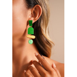 Yenabi - Boucle d'oreille tige Acier rouge