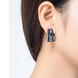 Amell - boucle d'oreilles clip gris