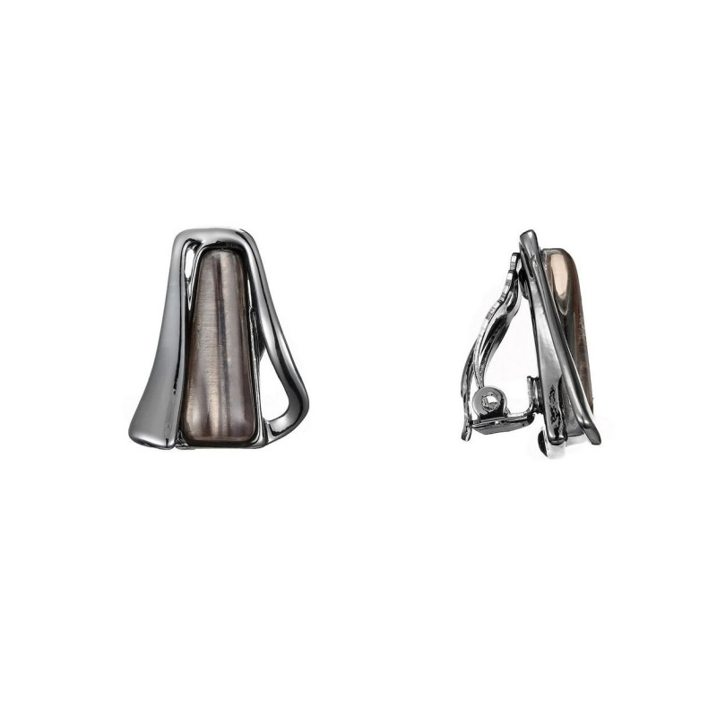 Amell - boucle d'oreilles clip gris