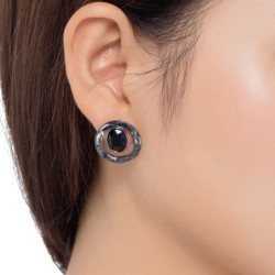 Aki - Boucle d'oreille noir