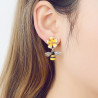 Linoa - Boucles d'oreilles tige jaune