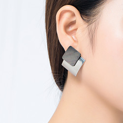 Manae - Boucles d'oreilles tige blanc