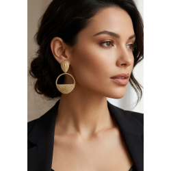 Zarka - Boucle d'oreille clip acier argentée