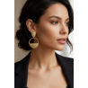 Zarka - Boucle d'oreille clip acier argentée