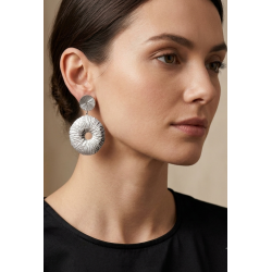 Zehbia - Boucle d'oreille clip acier argentée