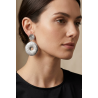 Zehbia - Boucle d'oreille clip acier argentée