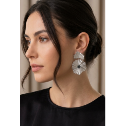 Zinad - Boucle d'oreille clip acier argentée