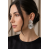 Zinad - Boucle d'oreille clip acier argentée