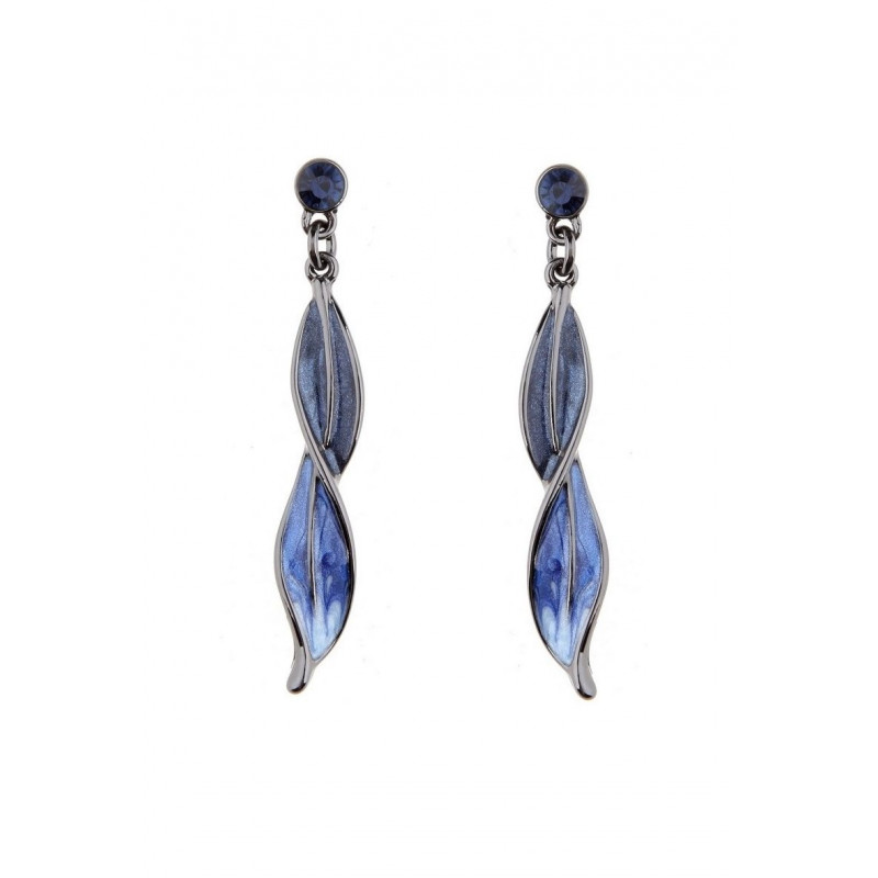 Garance - Boucles d'oreilles tige bleu