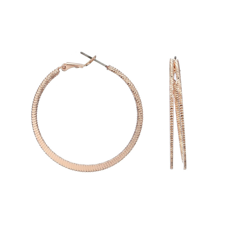 Hefina - Boucle d'oreille doré rose