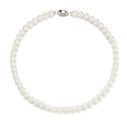 Sawsana - Collier perle de nacre (0.8cm) fermeture pince