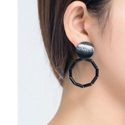 GRACY - BOUCLES D'OREILLES Clips noir