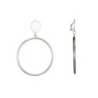 Ines - Boucles d'oreilles clip argenté