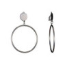Ines - Boucles d'oreilles clip noir