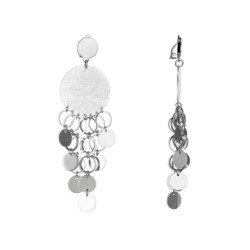 HALLEY - boucle d'oreille a clips argenté
