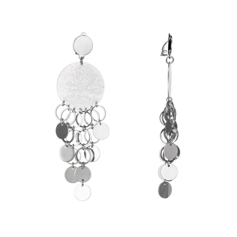 HALLEY - boucle d'oreille a clips argenté