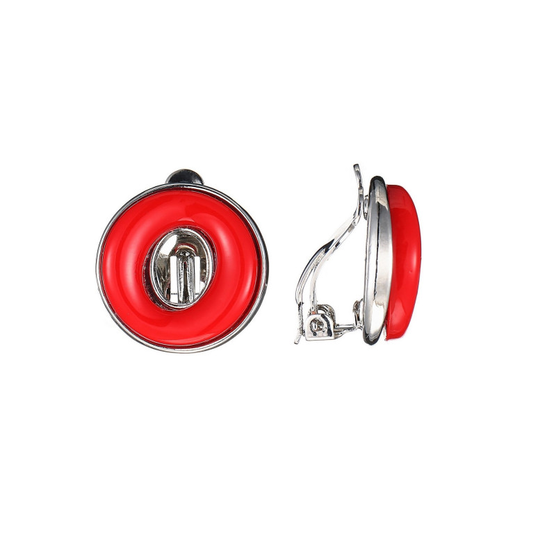 boucle oreille clip-1901006-rouge