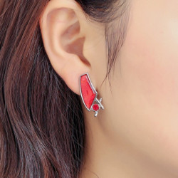 Faradice - Boucle d'oreille clip bleue