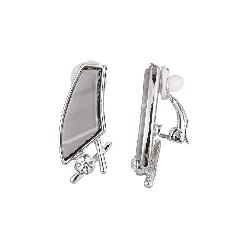 Faradice - Boucle d'oreille clip grise