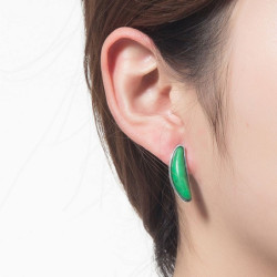 boucle oreille tige-1901003-vert