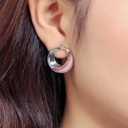 Camille - Boucle d'oreille tige rose