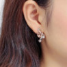 Alix - Boucle d'oreille tige marron