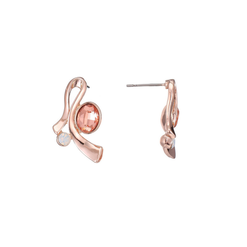 Alix - Boucle d'oreille tige marron