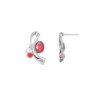 Alix - Boucle d'oreille tige rouge