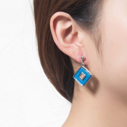boucle oreille tige-1901014-bleu