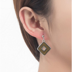 boucle oreille tige-1901014-vert