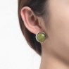 Félicité - Boucle d'oreille tige vert