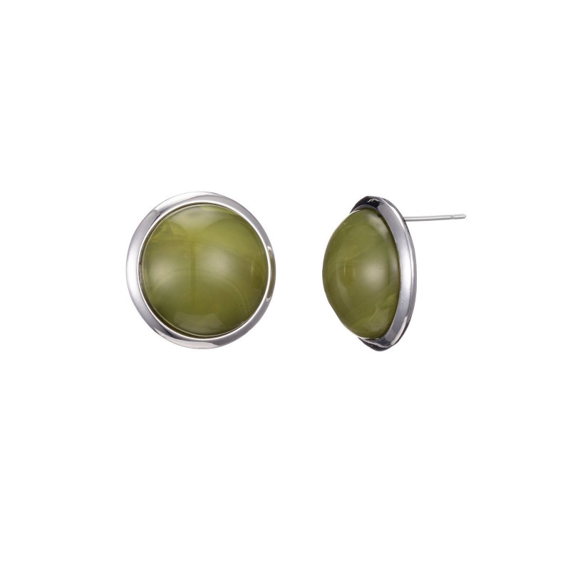 Félicité - Boucle d'oreille tige vert