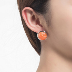 Félicité - Boucle d'oreille tige orange