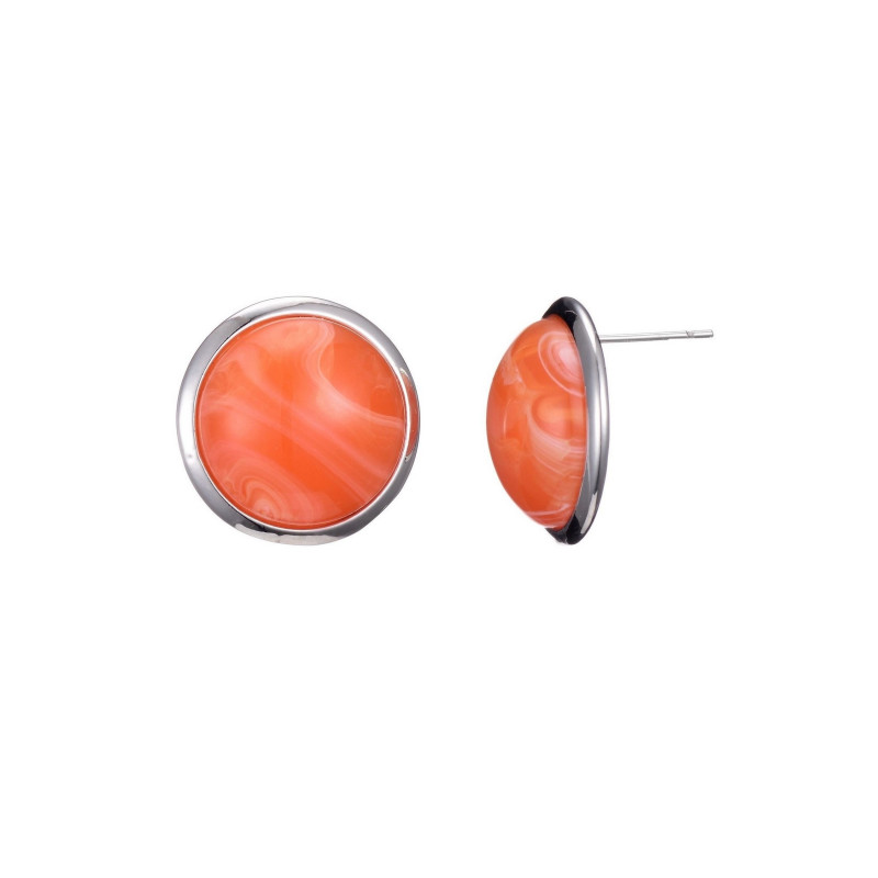 Félicité - Boucle d'oreille tige orange