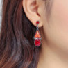 boucle oreille tige-1901022-rouge