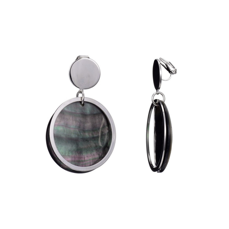 SABIA-Boucle oreille clip noire