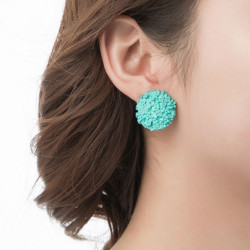 Amber - Boucle d'oreille a clips turquoise 2