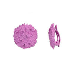 Amber - Boucle d'oreille a clips rose
