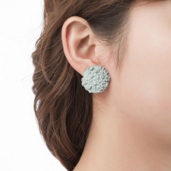Amber - Boucle d'oreille a clips gris 2