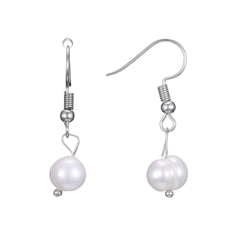 Souzanne - boucle oreille blanche